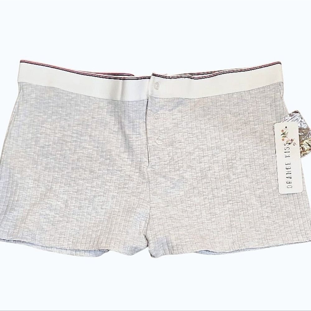 Orange Kiss Ribbed‎ Lounge Boxer Shorts